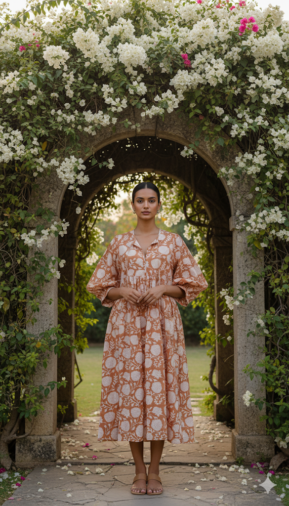 Kiara Midi Block Printed Dress 6