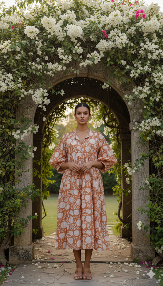 Kiara Midi Block Printed Dress 6