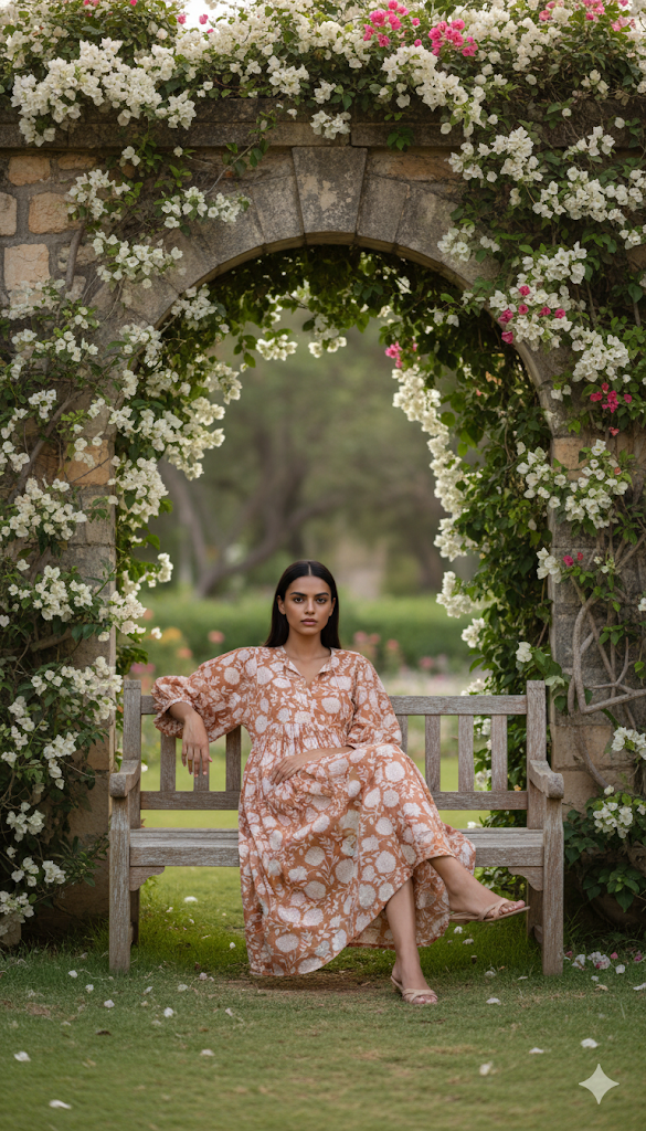 Kiara Midi Block Printed Dress 6