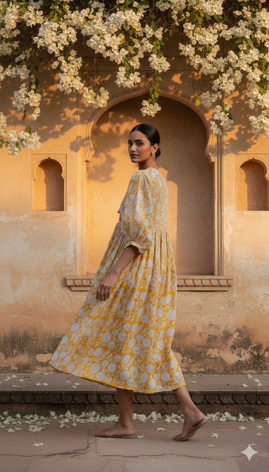 Kiara Midi Block Printed Dress 10